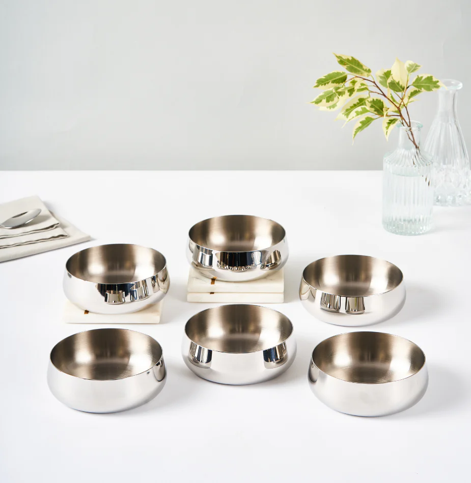 Deco Line Dahi Bhalla Luxury Katori Set | Set of 6 - Image 7