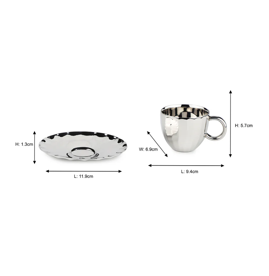 Dome Cup & Saucer | Luxury Cup Set of 2 - Image 13