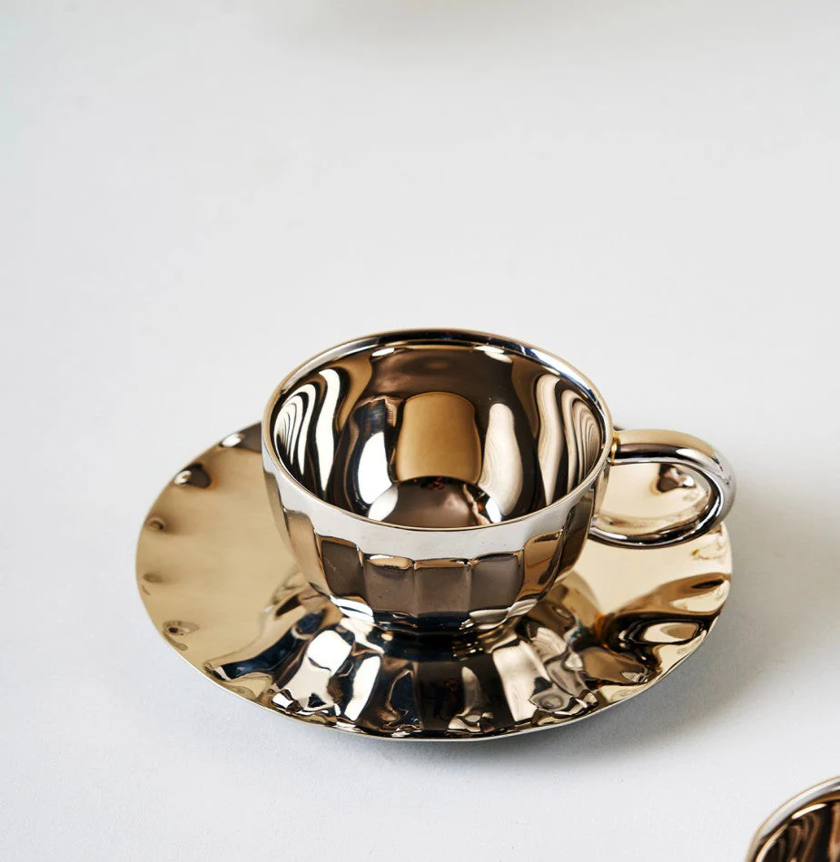 Dome Cup & Saucer | Luxury Cup Set of 2 - Image 6
