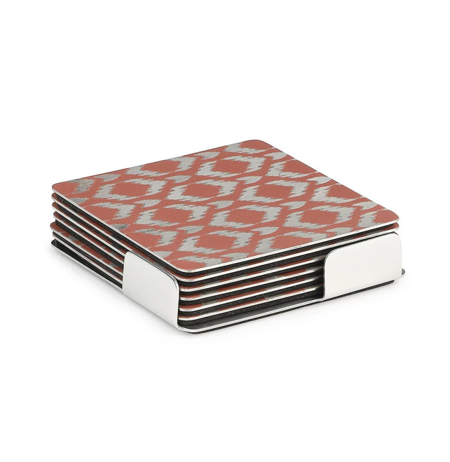 Ikat Coaster Pink | Set of 6 - Image 10