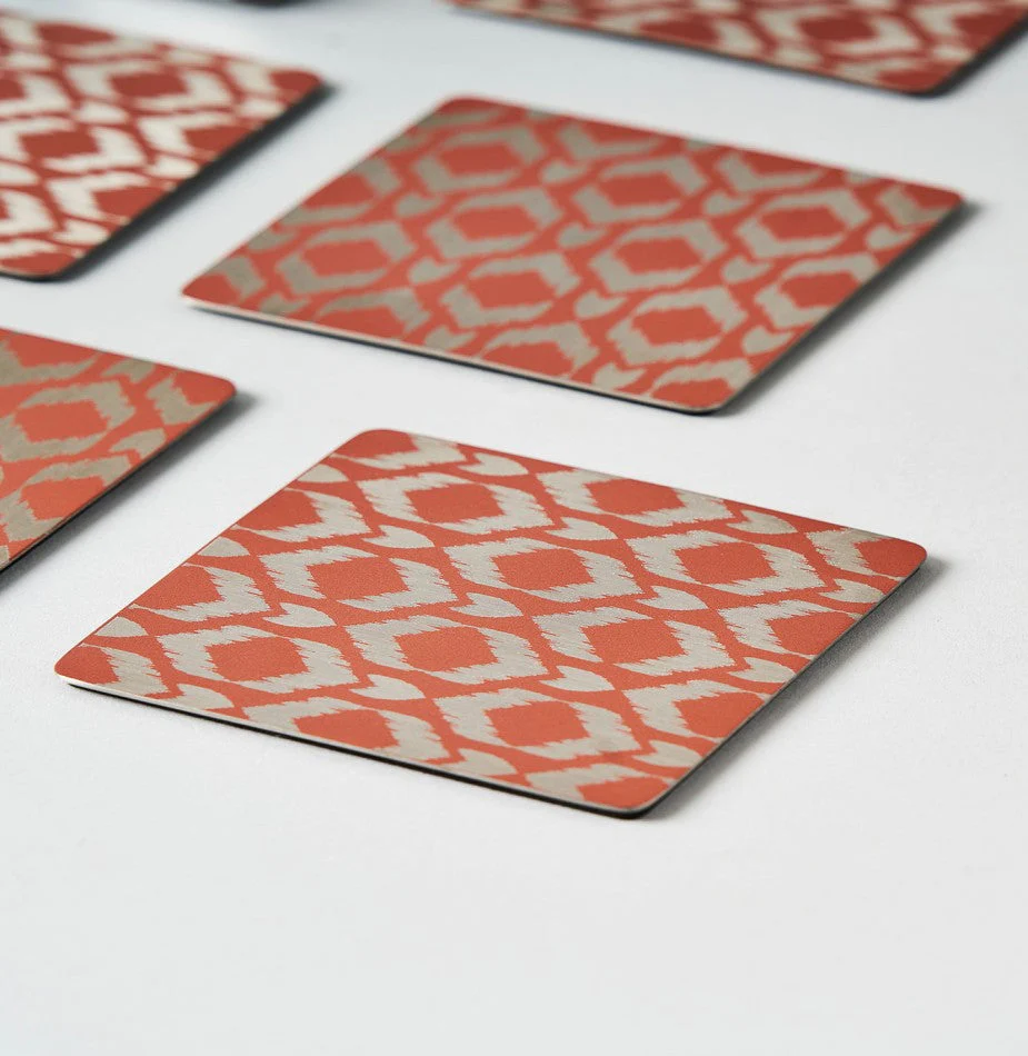 Ikat Coaster Pink | Set of 6 - Image 5