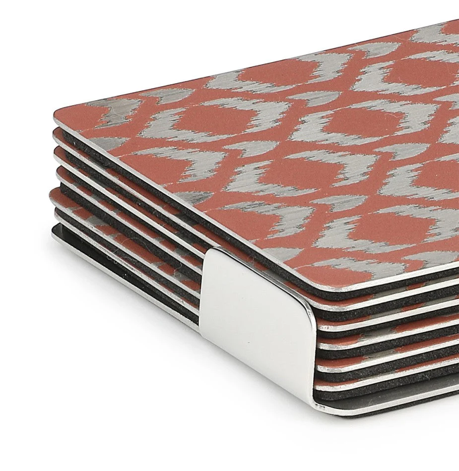 Ikat Coaster Pink | Set of 6 - Image 9