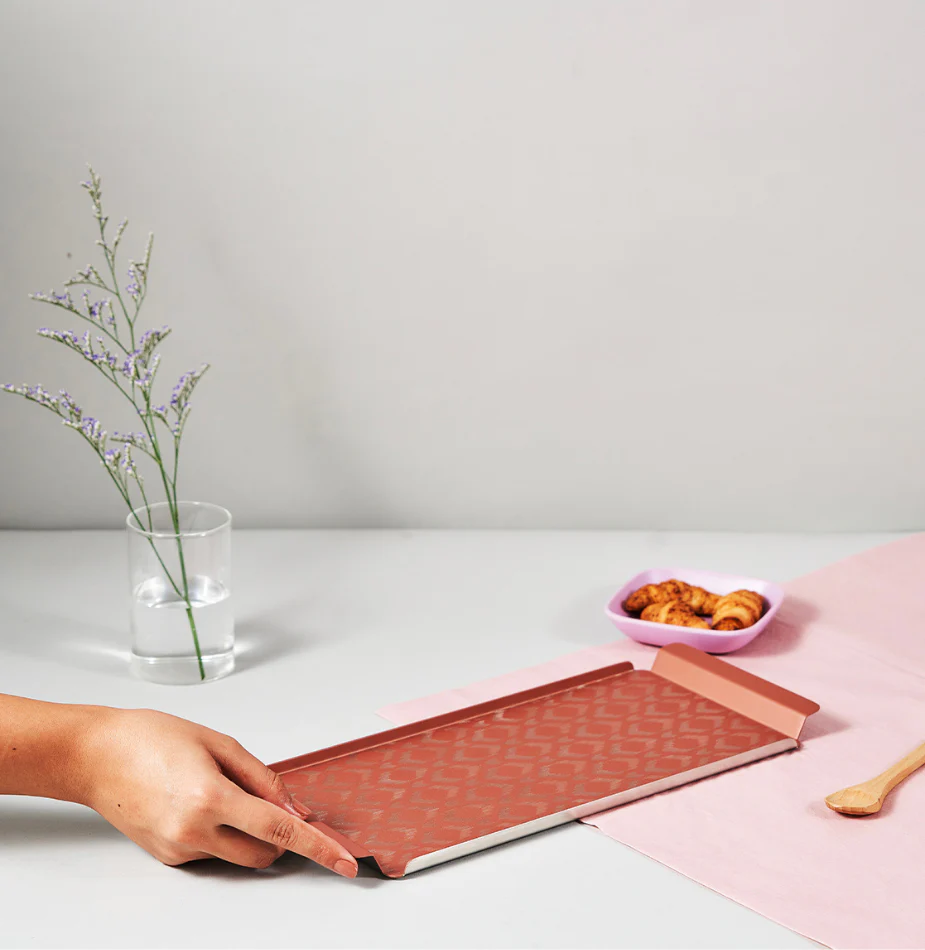 Ikat Serving Tray Pink | Large - Image 5