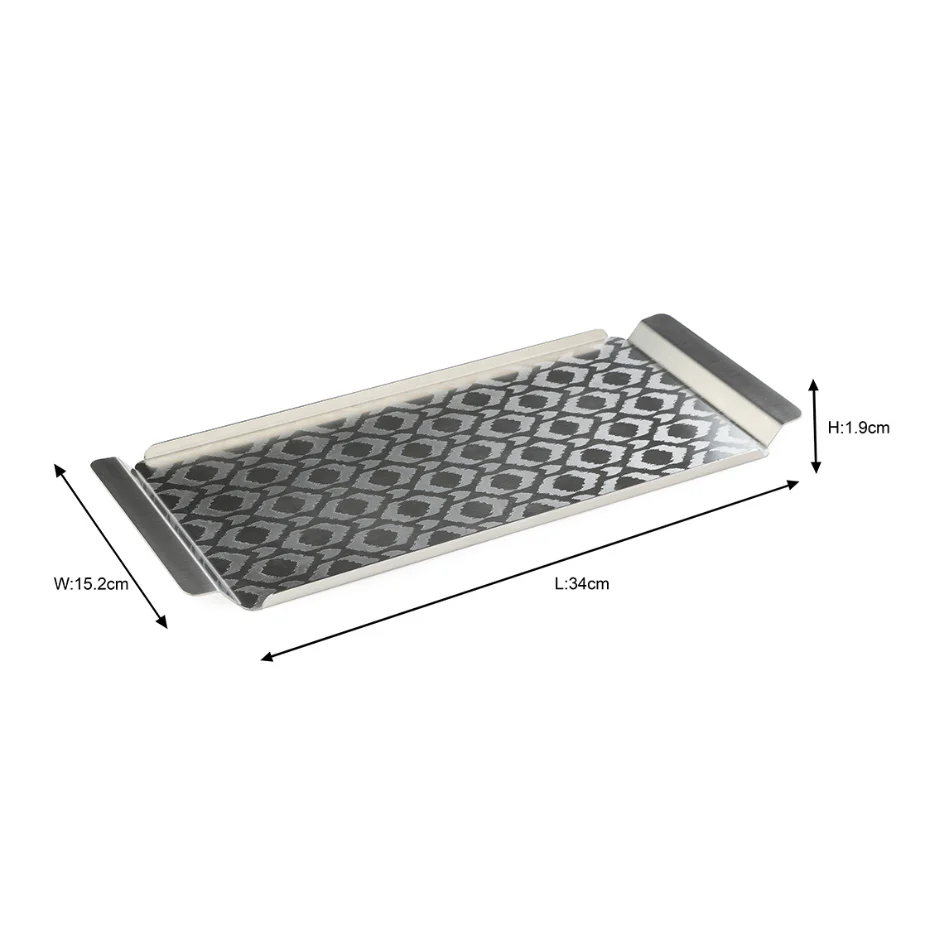 Ikat Matt Finish - Large Designer Serving Tray - Image 14
