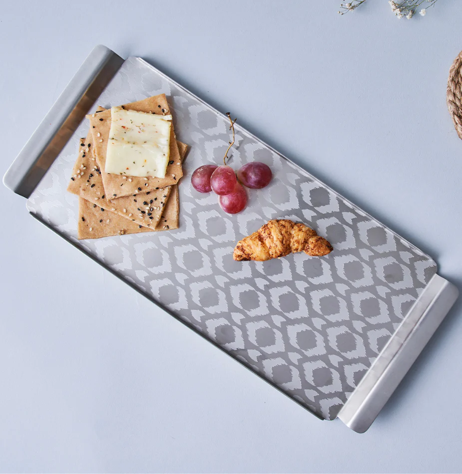 Ikat Matt Finish - Large Designer Serving Tray - Image 6