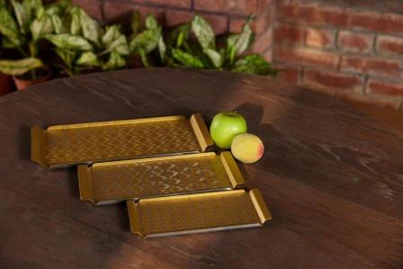 Ikat Tray | Gold - Image 4
