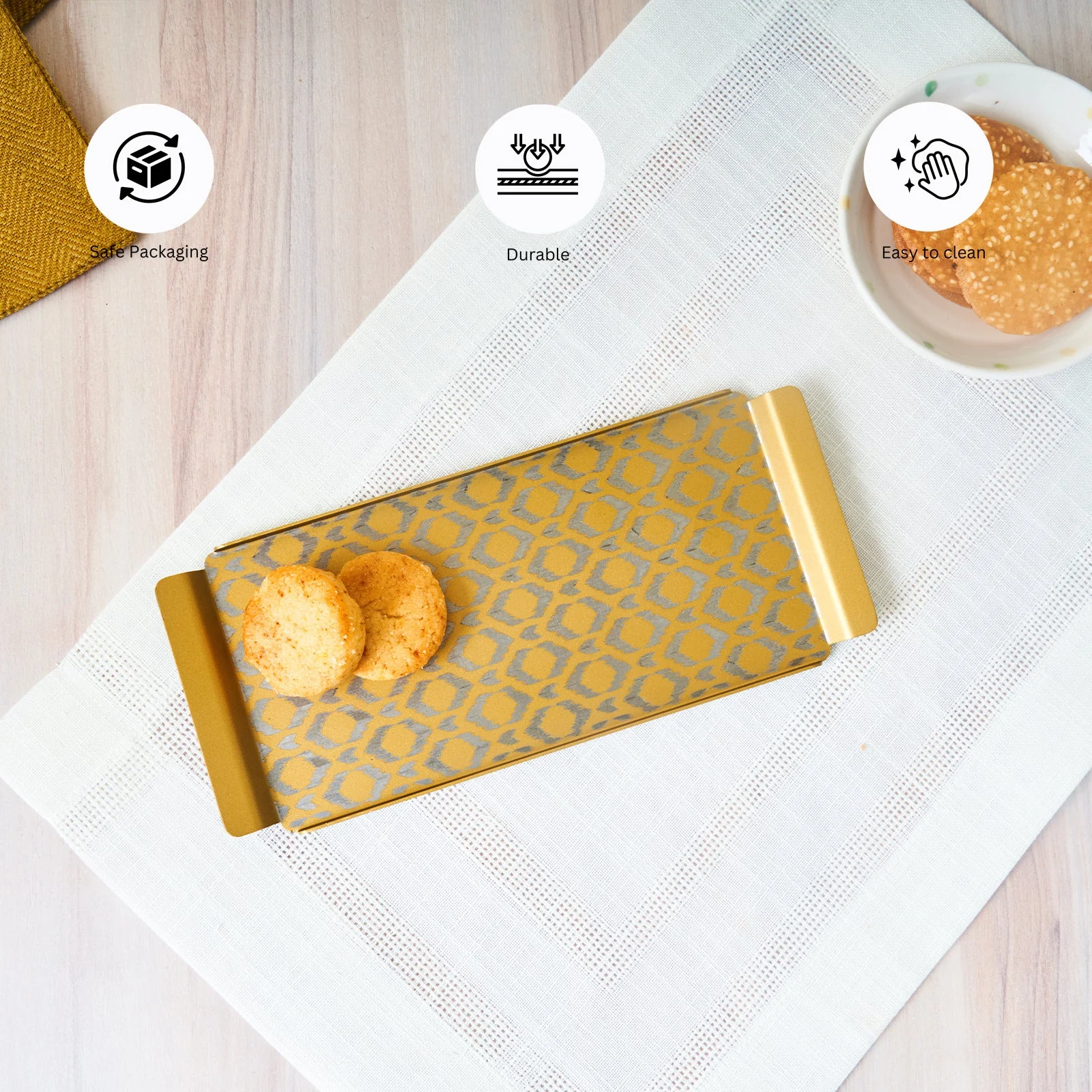 Ikat Tray | Gold - Image 6