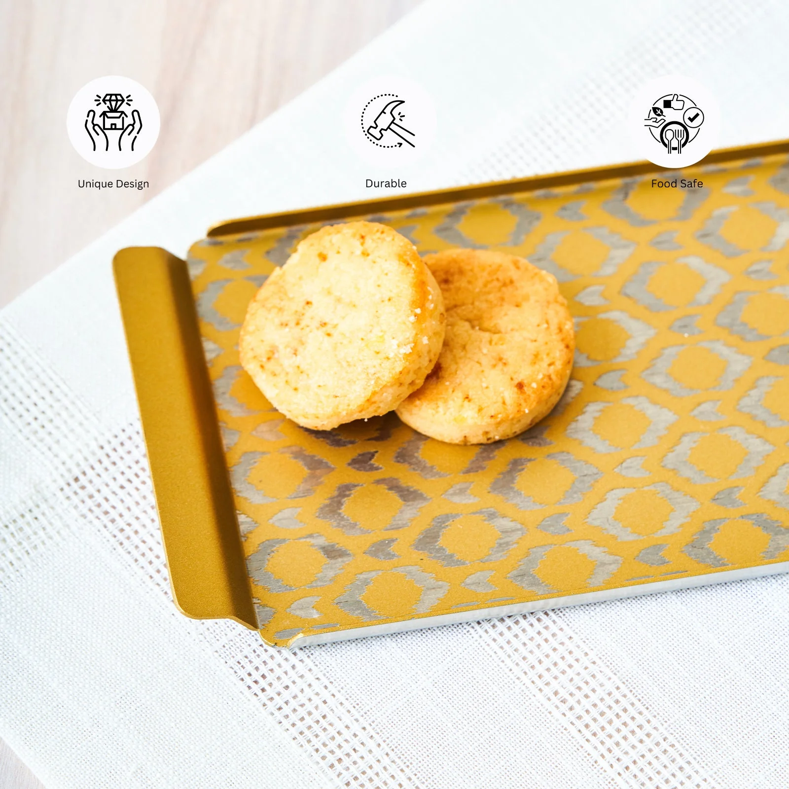 Ikat Tray | Gold - Image 7