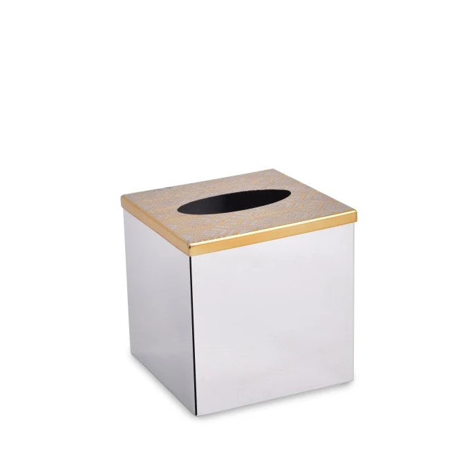 Inline Cube Tissue Box | Gold - Image 4