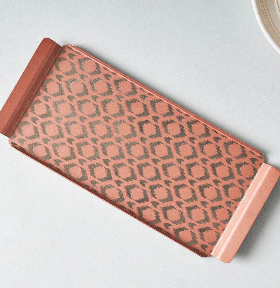 Pink Ikat Designer Serving Tray – Small & Stylish - Image 10