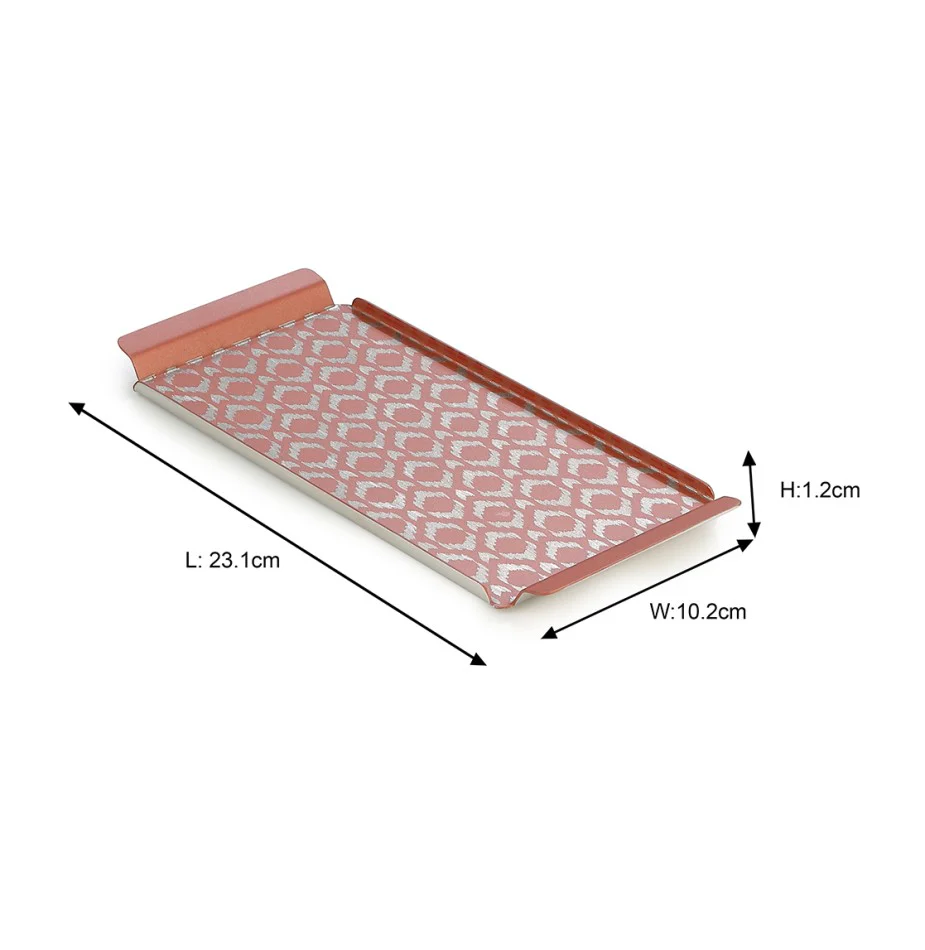 Pink Ikat Designer Serving Tray – Small & Stylish - Image 15