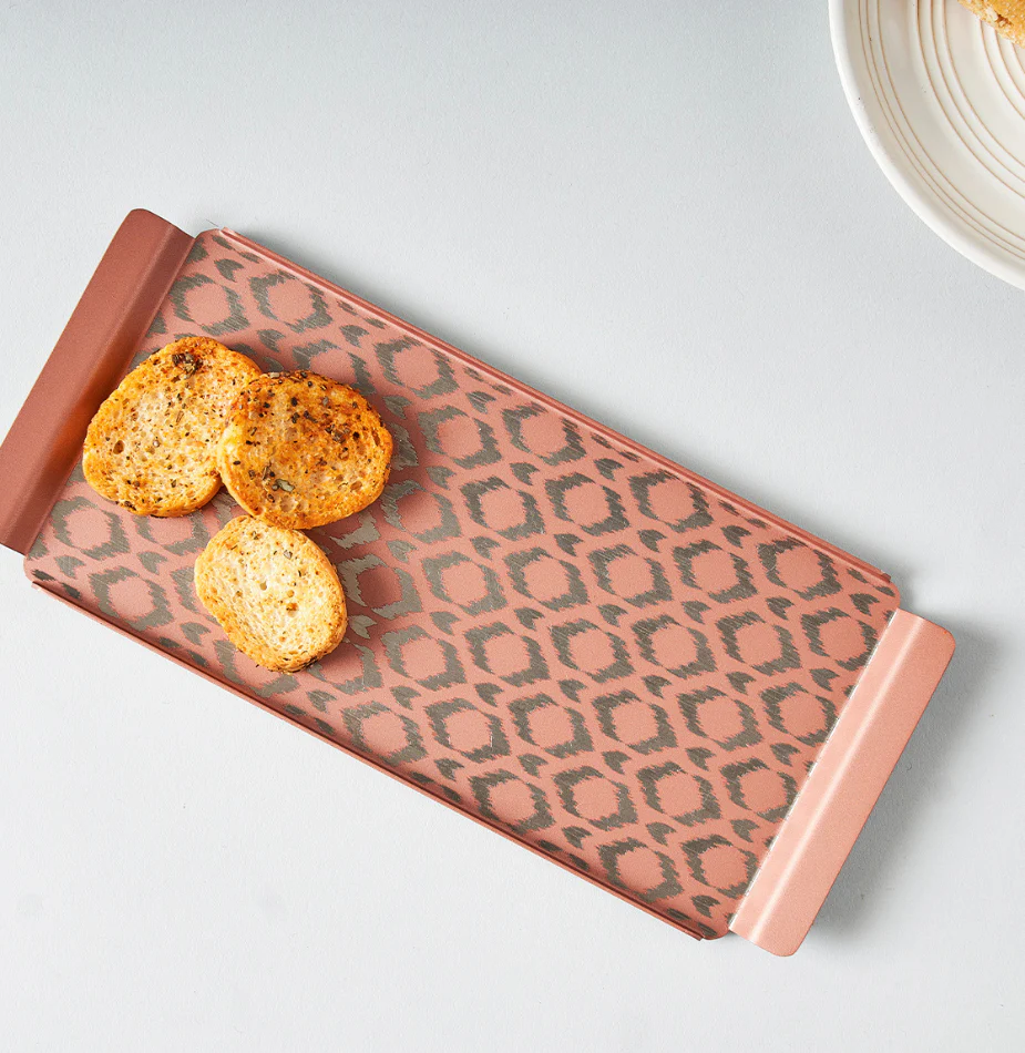 Pink Ikat Designer Serving Tray – Small & Stylish - Image 7