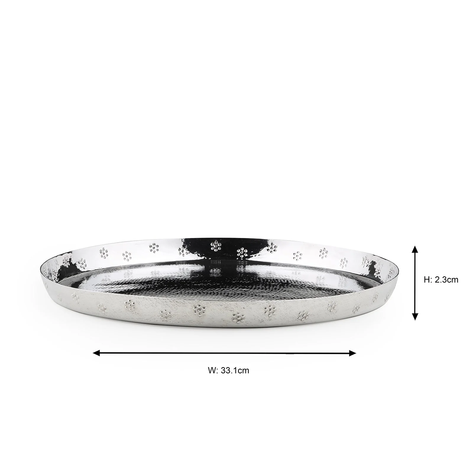 Polka Thali With Texture & Flower Dots - Image 10