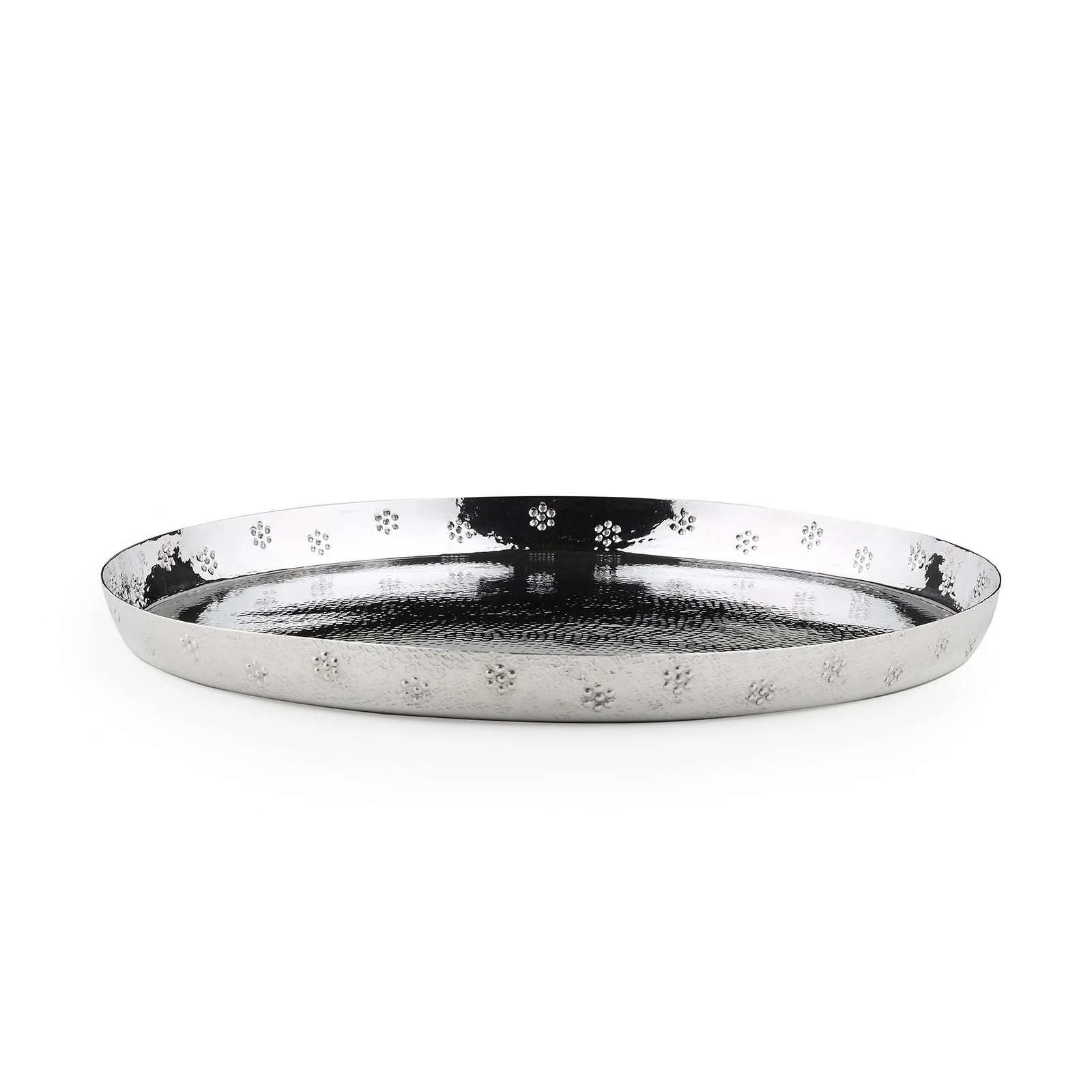 Polka Thali With Texture & Flower Dots - Image 3