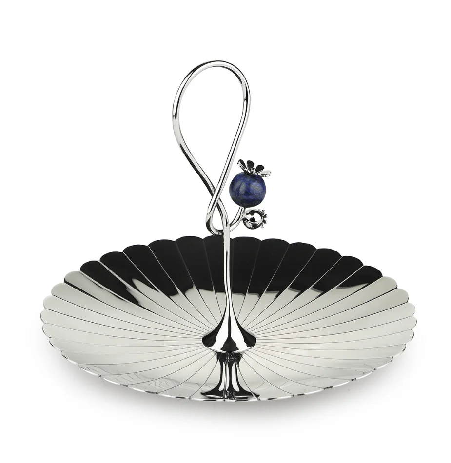Poppy Pole Platter with Lapiz Lazuli Stone | Small - Image 10