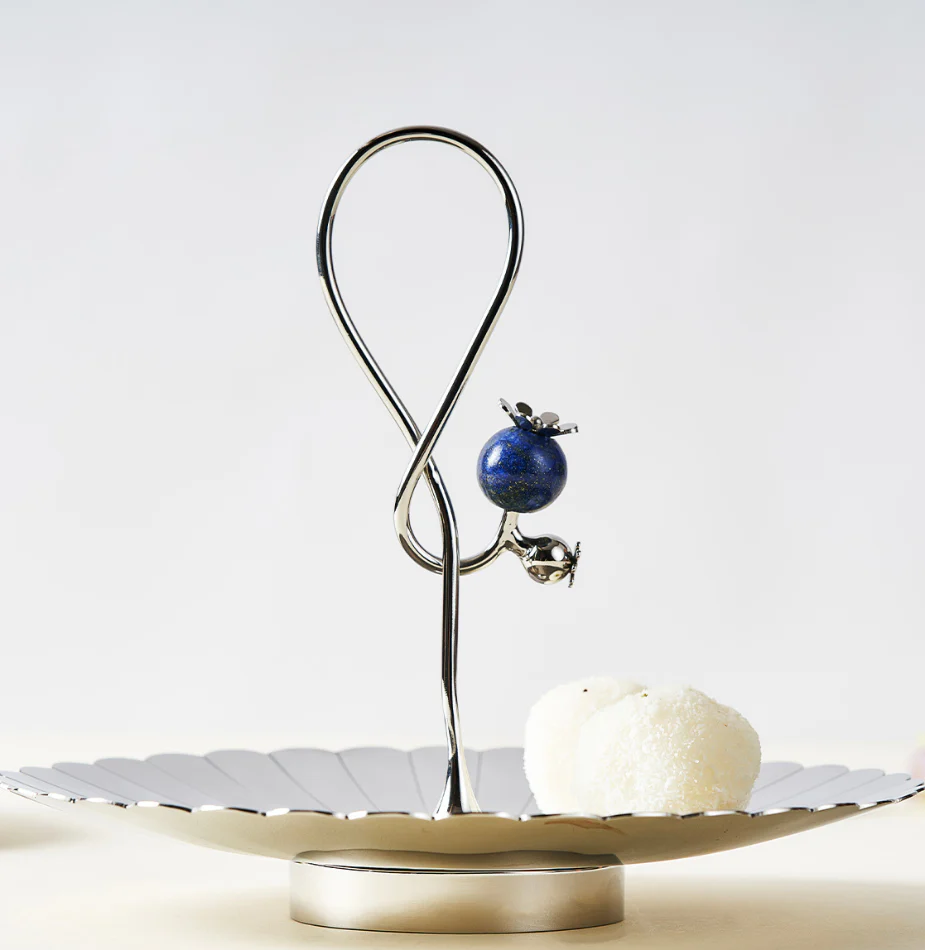 Poppy Pole Platter with Lapiz Lazuli Stone | Small - Image 3