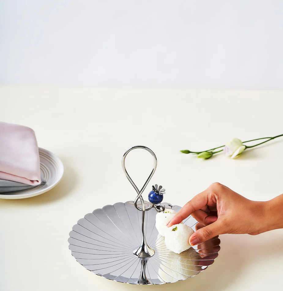 Poppy Pole Platter with Lapiz Lazuli Stone | Small - Image 4