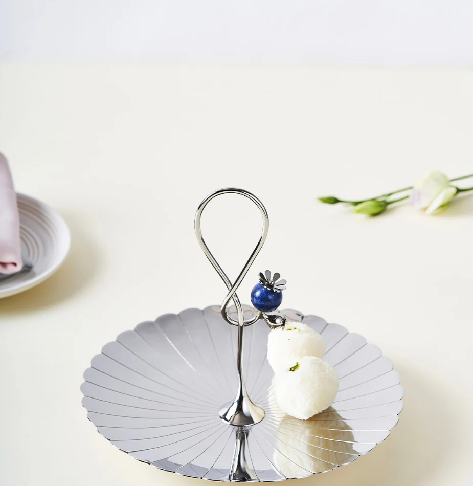 Poppy Pole Platter with Lapiz Lazuli Stone | Small - Image 6