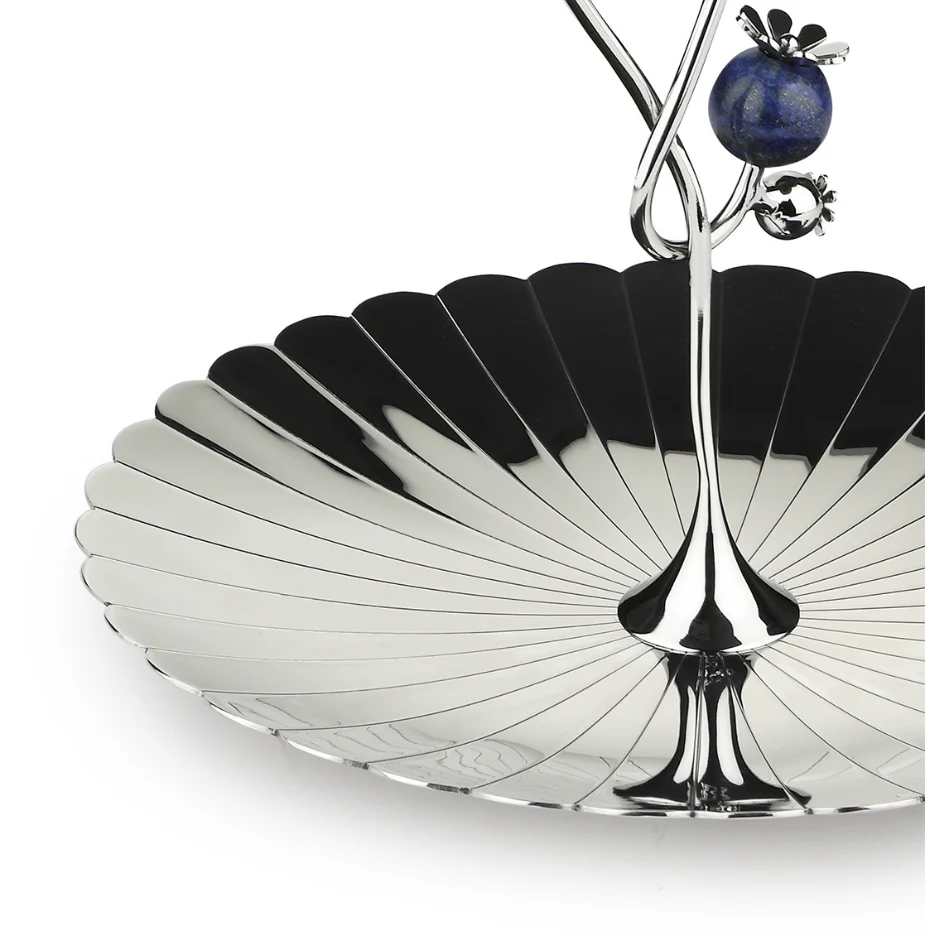Poppy Pole Platter with Lapiz Lazuli Stone | Small - Image 7