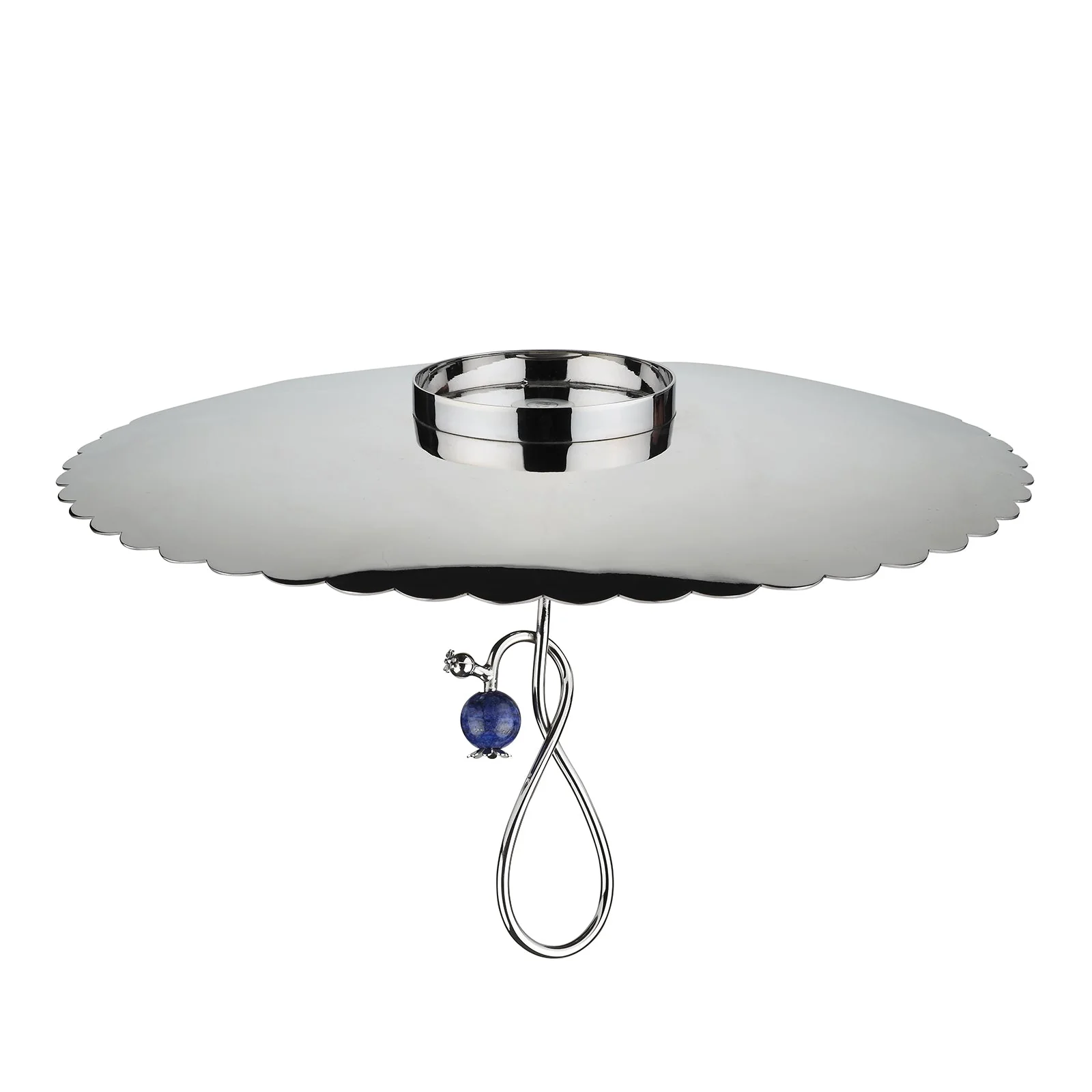 Poppy Pole Large Platter with Lapiz Lazuli Stone - Image 3