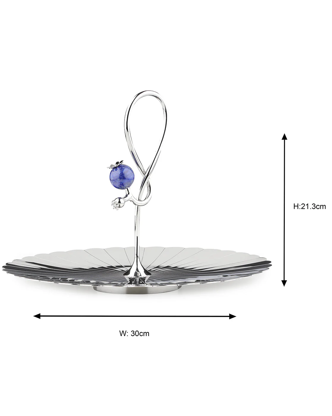 Poppy Pole Platter with Lapiz Lazuli Stone | Medium - Image 10