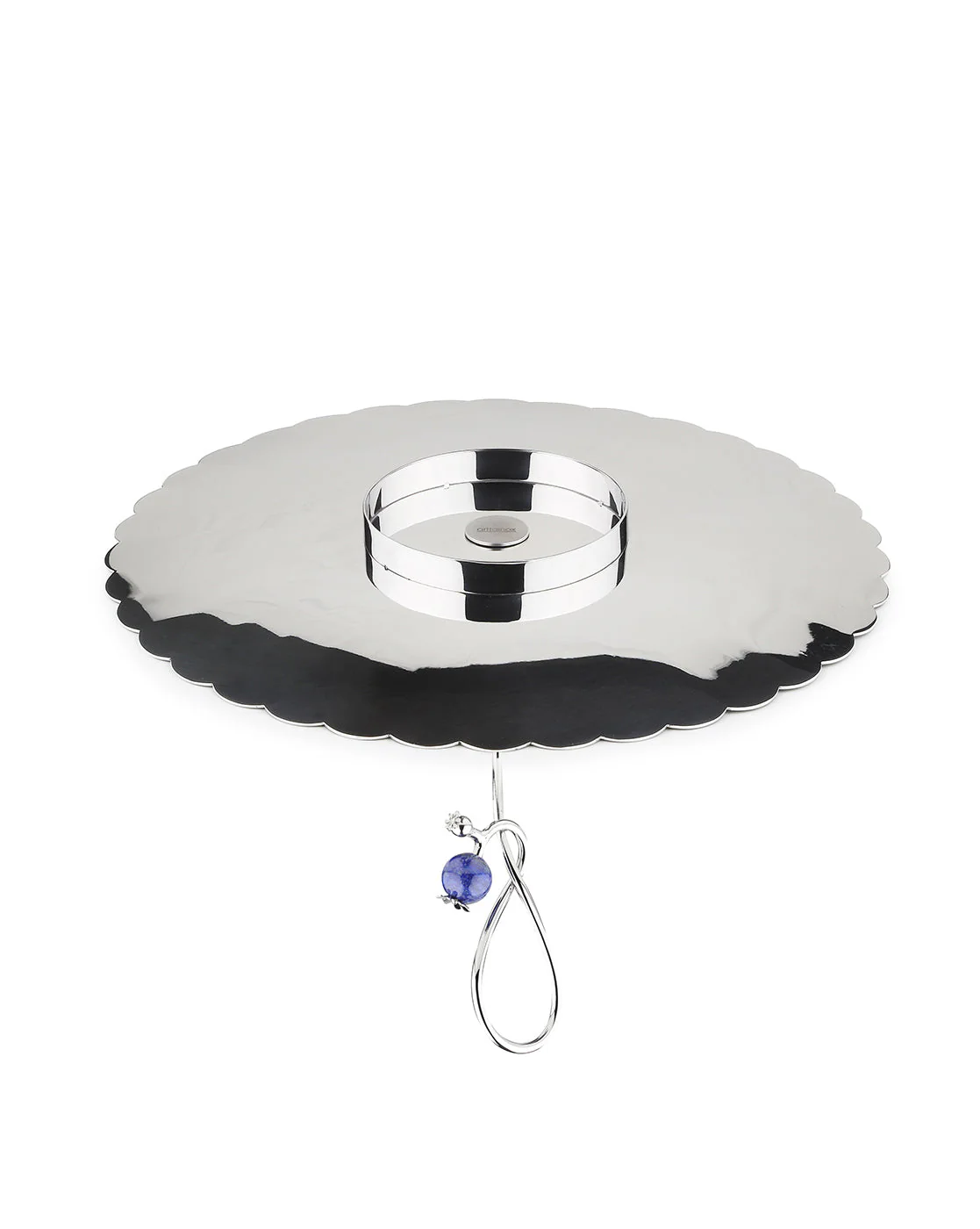 Poppy Pole Platter with Lapiz Lazuli Stone | Medium - Image 7