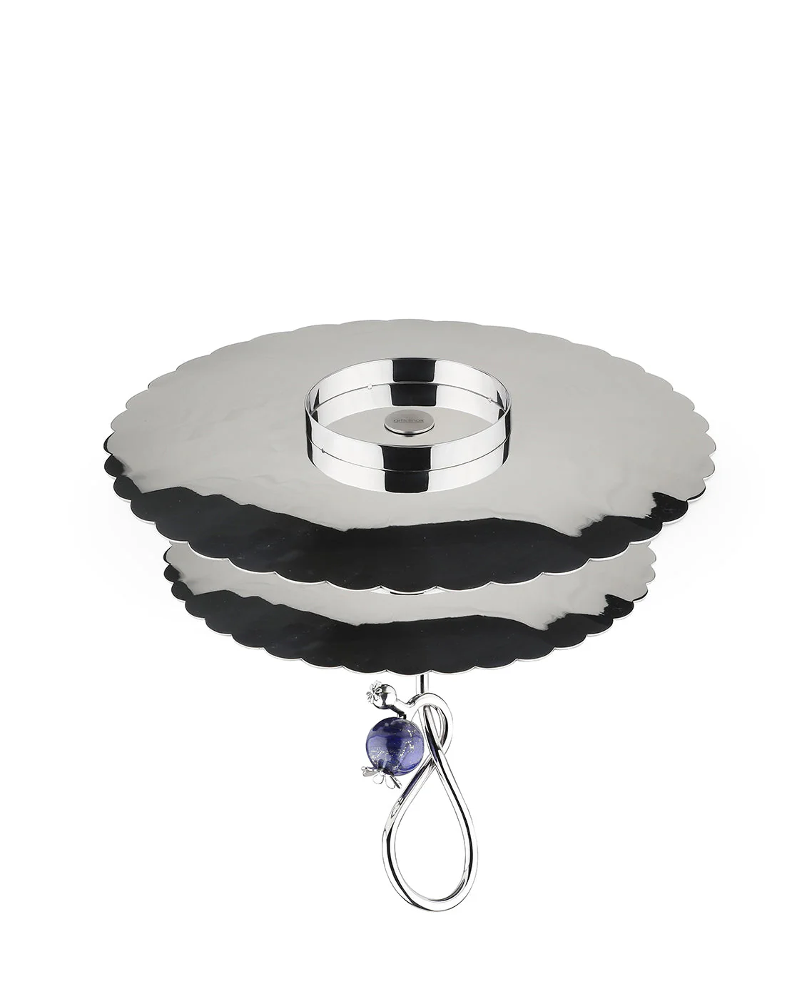 Poppy Pole 2 Tier Platter with Lapiz Lazuli Stone - Image 6