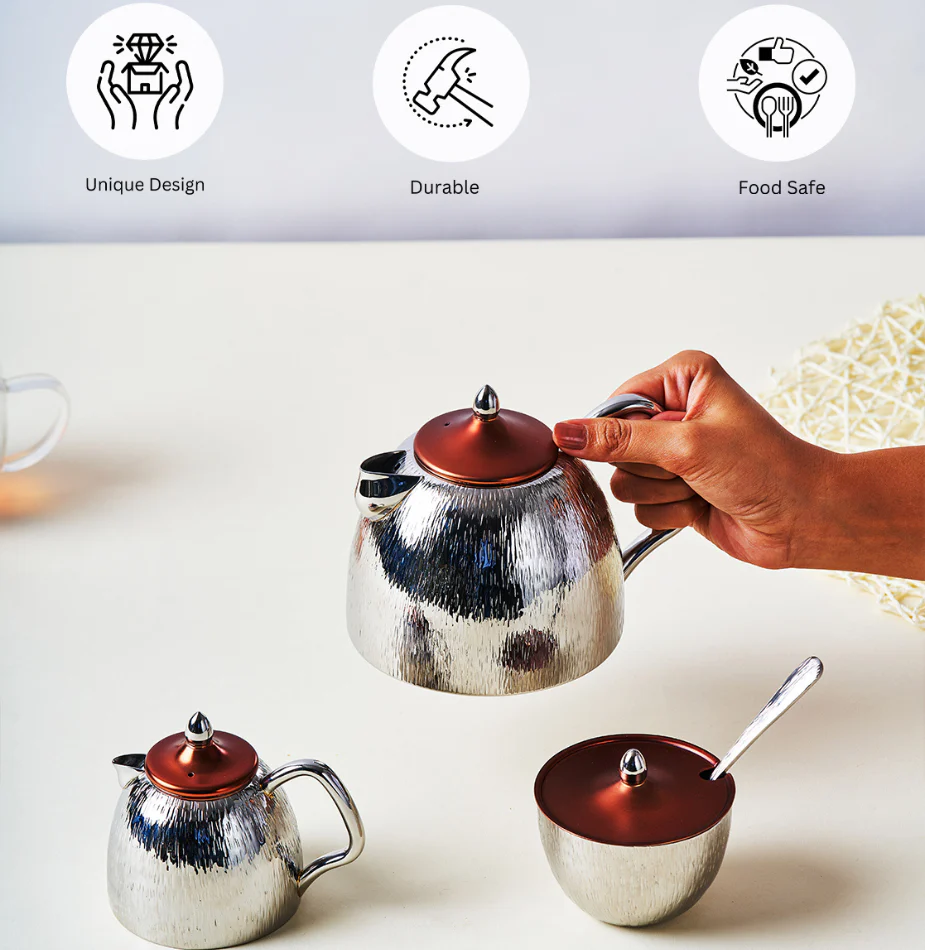 Renaissance Tea Set For Everyday | Rust - Image 9