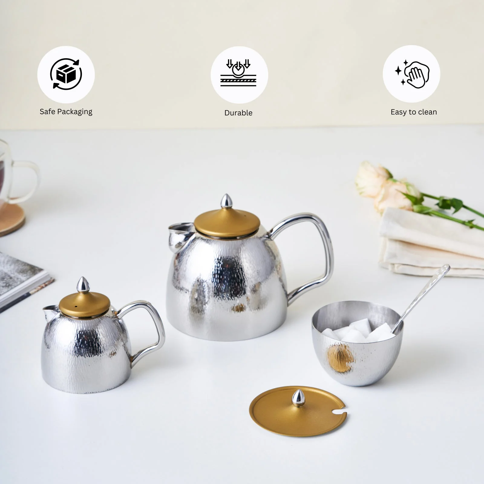 Rainessance Tea Set For Everyday | Gold - Image 11