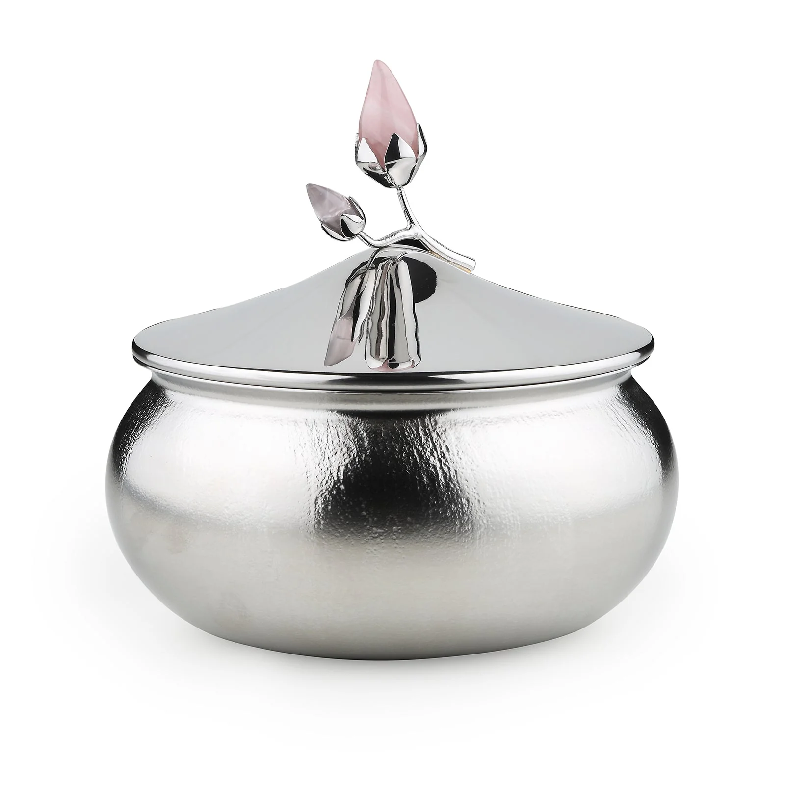 Rose Quartz Textured Serving Bowl with Lid | Medium - Image 2
