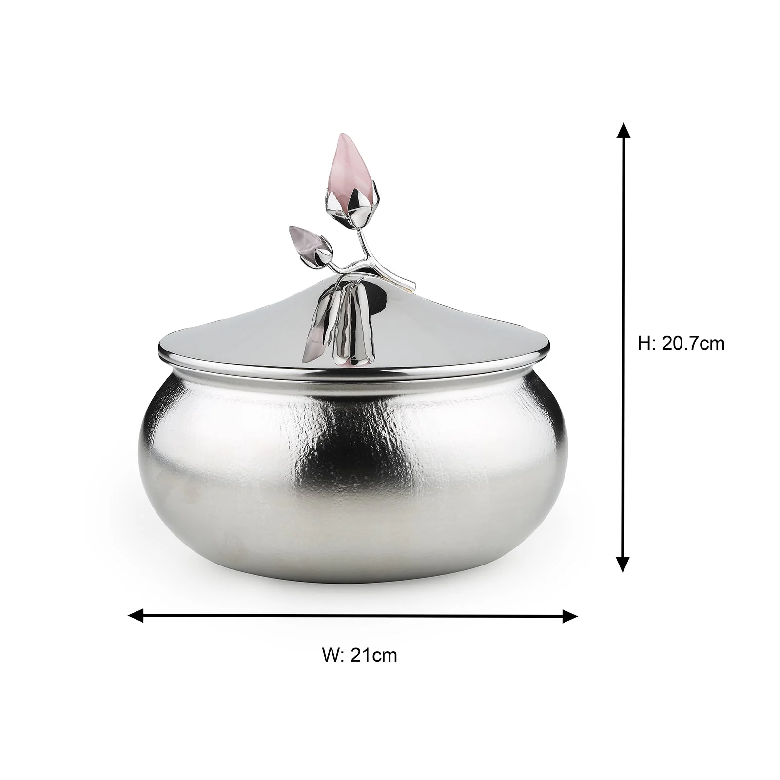 Rose Quartz Textured Serving Bowl with Lid | Medium - Image 9