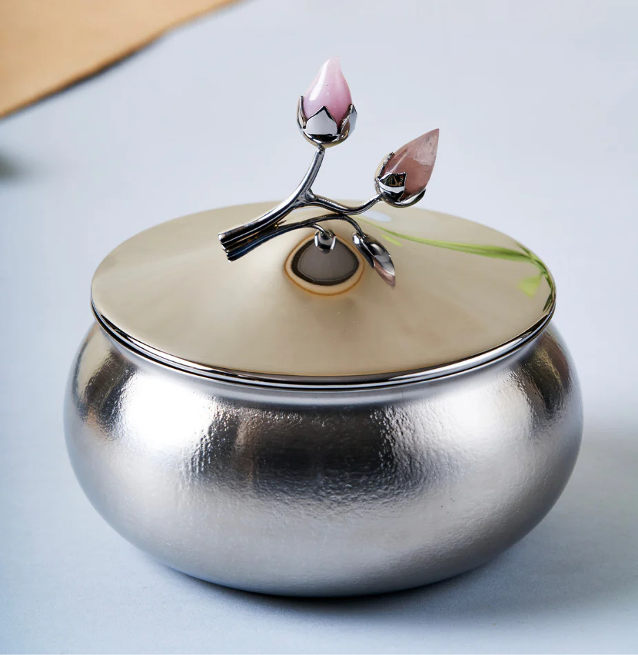 Rose Quartz Designer Bowl with Lid – Small & Elegant - Image 6